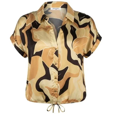 Blusa Camisera con Jareta Philosophy Woman para Mujer Casual