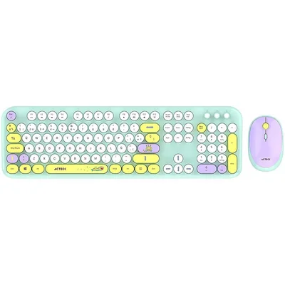 Kit teclado y mouse acteck creator mk485 inalambrico tiffany