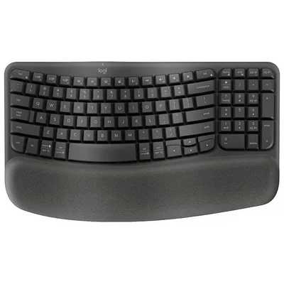 Teclado logitech wave keys inalambrico español gris