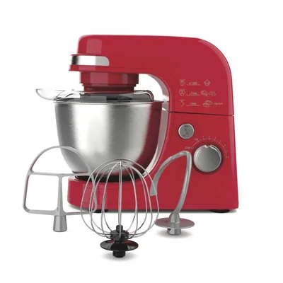 Batidora eléctrica de pie Hamilton Beach de 4 litros con accesorios color rojo