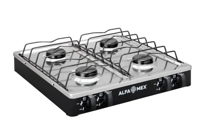 Alfamex Parrilla de Gas Empotrable - 4 Quemadores de Alta Eficiencia -