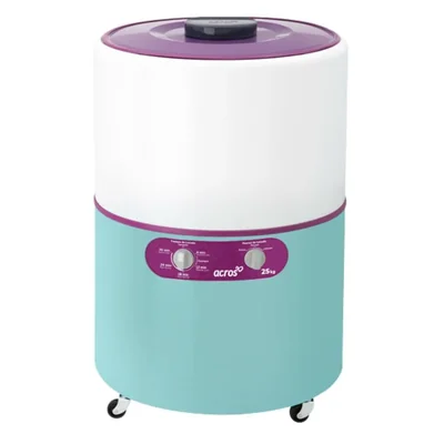 LAVADORA ACROS MOD. ALF2553TA/25 KGS 1 TINA AQUA ACERO PORCELANIZADO 5 PROGRAMAS Y 3 FUERZAS DE LAVADO 4 RUEDAS AGITADOR RECTO DE ASPAS DEPÓSITO CLORO