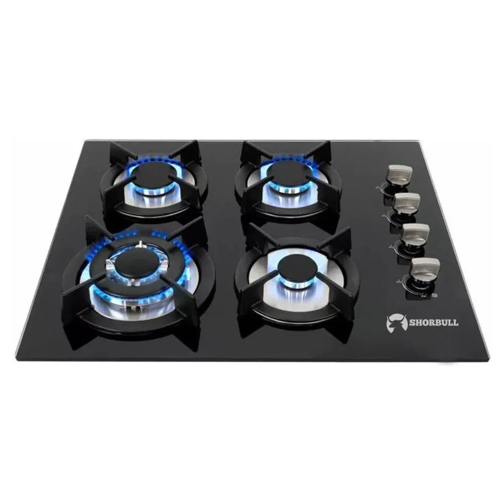 Estufa Vidrio 4 Quemadores Shorbull