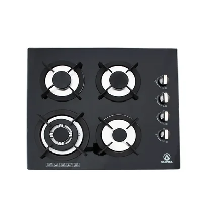 Parrilla Empotrable a Gas LP Supra 4Q-EC-N Negra