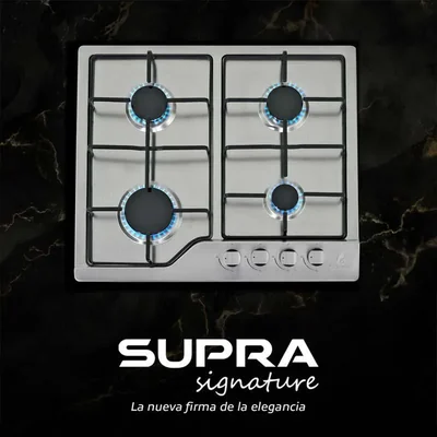Supra Parrilla de gas de 4 quemadores empotrable 60cm NOVA STEEL 60-B
