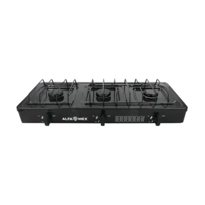 Parrilla de Gas Alfamex 3 Quemadores Negra 611