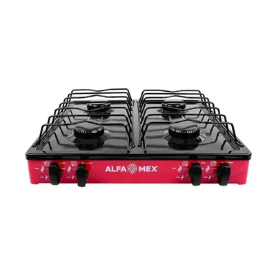 Parrilla de Gas Alfamex 4 Quemadores Roja 311