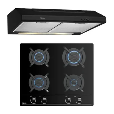 Combo Parrilla de Gas Empotrable + Campana Teka DUETTO CRYSTAL-60
