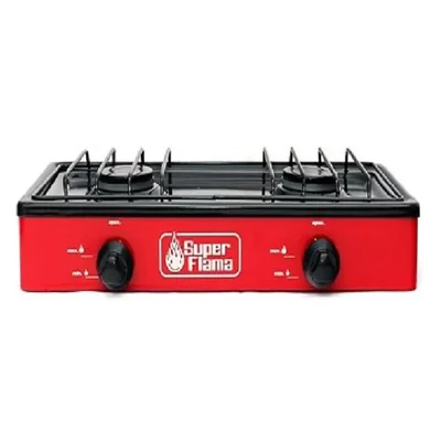 Parrilla Super Flama 2Q-R Color Rojo 2 Quemadores