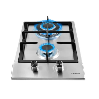 Parrilla empotrable de 2 quemadores de 31cm DOMINO STEEL