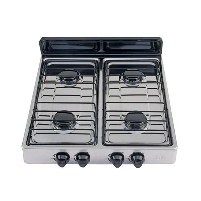 Parrilla de gas FOSET de sobreponer 4 quemadores PAGA4X plateado