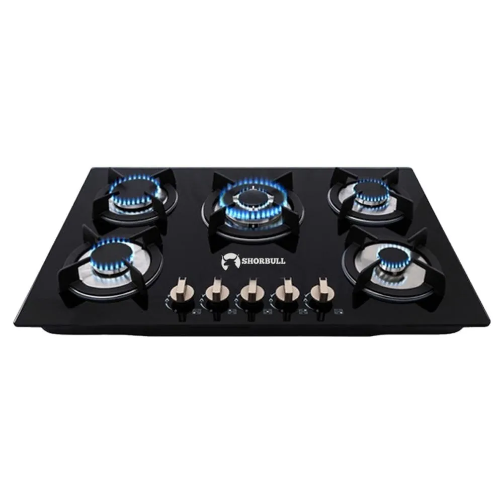 Estufa Vidrio 5 Quemadores Shorbull