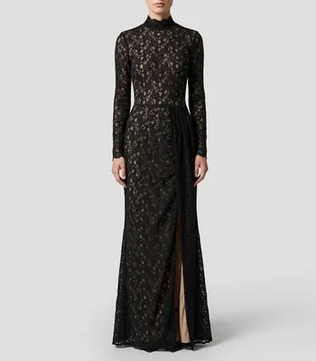 Vestido de Fiesta largo manga larga fantasía Mujer