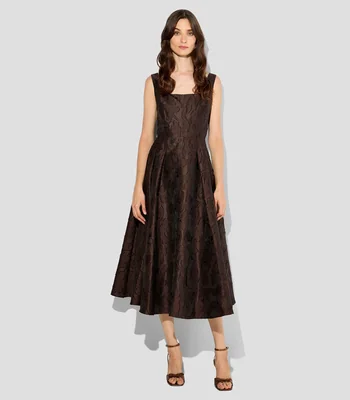 Vestido midi fantasía Mujer