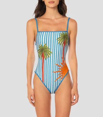 Traje de baño Prism Wave estampado Mujer
