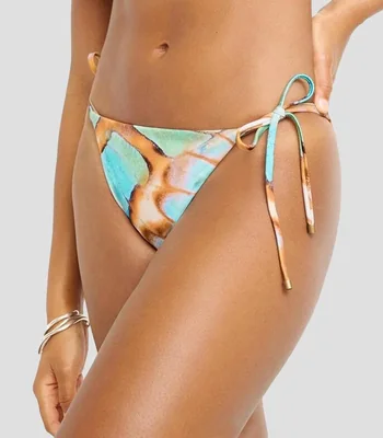 Bikini bottom Elle Tie Side con estampado Mujer