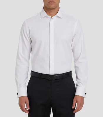 Camisa de vestir con micro cuadros Hombre