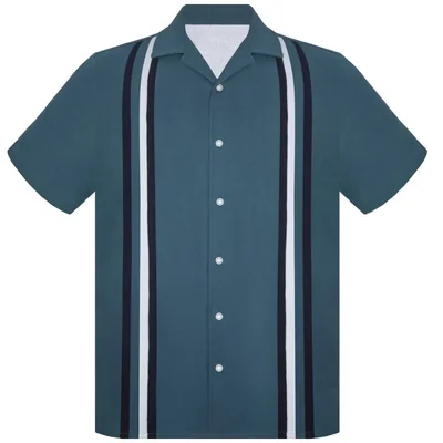 Camisa Petróleo Manga Corta Malibú Cancumisa Manga Corta para Hombre