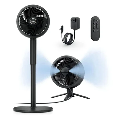 SHARK, Ventilador FlexBreeze, Portátil, Inalámbrico y con Cable, Bater
