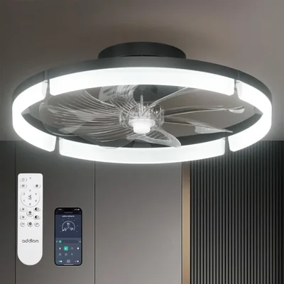 Ventilador de techo Addlon de 20" con luz LED y control remoto regulable