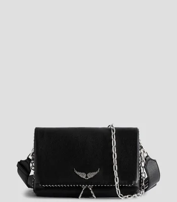 Bolsa crossbody en piel Rocky granulada Mujer