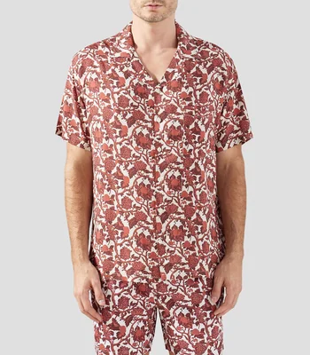 Camisa fantasía manga corta de playa Hombre