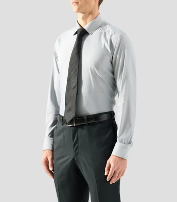 Camisa a rayas manga larga Hombre