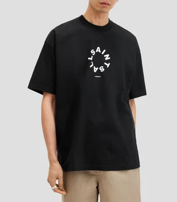 Playera cuello redondo manga corta con estampados Hombre