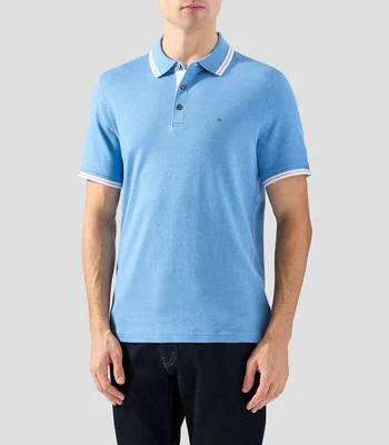 Playera tipo polo manga corta lisa Hombre