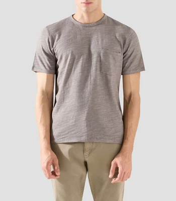 Playera cuello redondo manga corta jaspeada Hombre