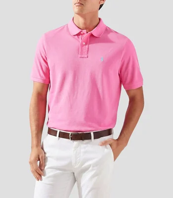 Playera tipo polo manga corta lisa Hombre