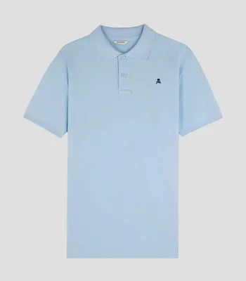 Playera tipo polo manga corta lisa Hombre