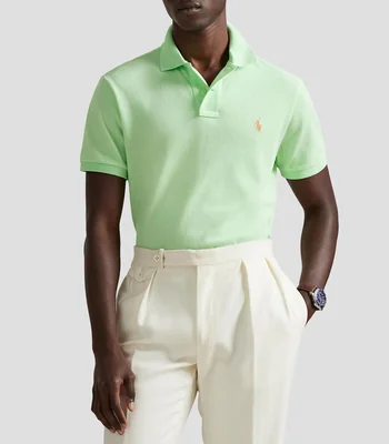 Playera tipo polo manga corta lisa Hombre