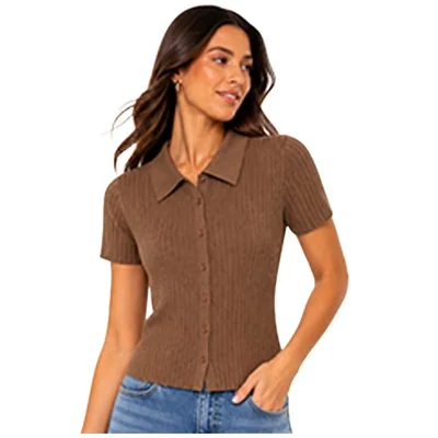 Blusa Manga Corta Cuello Sport Uk para Mujer