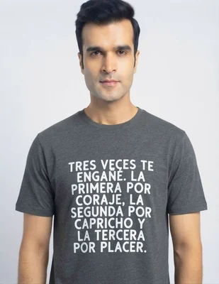 Playera estampada 3 veces by chico malo para hombre
