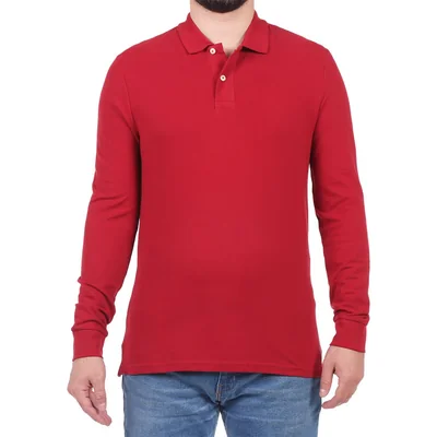 Playera Polo Manga Larga 100% Algodón Casual Ovs Hombre
