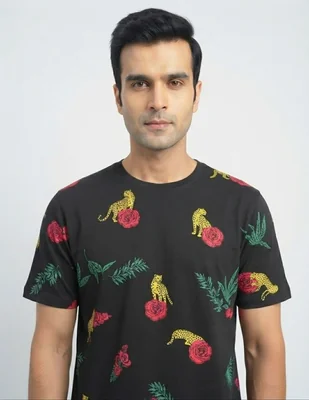 Playera animal print para hombre