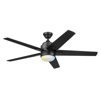 Coolfan Ventilador de Techo de 52 Pulgadas con Luz LED y 5 Aspas de Madera Reversibles con Control Remoto