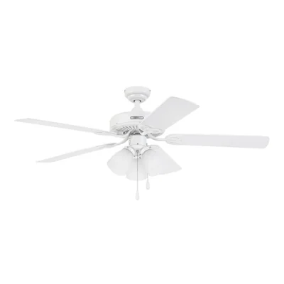 Coolfan Ventilador de Techo de 52 Pulgadas con Luz y 5 Aspas Reversibles con Control de Cadena, Modelo Architect