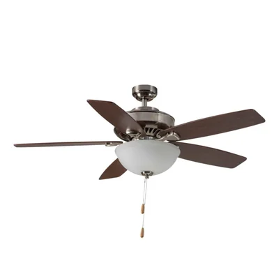 Coolfan Ventilador de Techo de 52 pulgadas con Luz y 5 Aspas Reversibles de Madera con Control de Cadena, Modelo Tornado