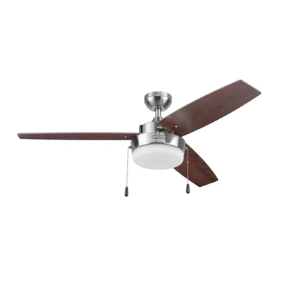 Coolfan Ventilador de Techo con Luz de 52 Pulgadas con 3 Aspas Reversibles y Control de Cadena, Modelo Medina