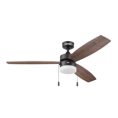 Coolfan Ventilador de Techo de 52 Pulgadas con Luz LED y 3 Aspas Reversibles con Control de Cadena, Modelo Eliseo
