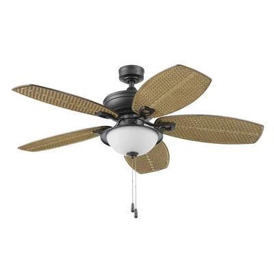 Coolfan Ventilador de Techo con Luz de 52 Pulgadas con 5 Aspas y Control de Cadena, Modelo Huracán Tropical