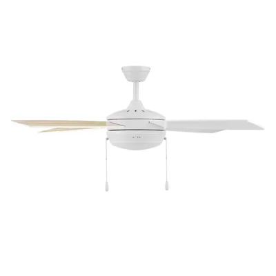 Coolfan Ventilador de Techo de Madera de 52 Pulgadas con Luz LED y 4 Aspas Reversibles con Control de Cadena, Modelo Ciclón LED