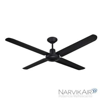 Narvik Ventilador de Techo de 56" Con 4 Aspas de Aluminio con Control de Pared Industrial NA-C56MB