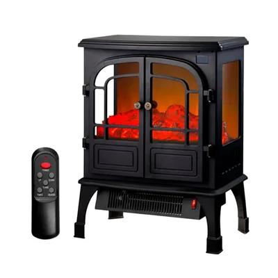Chimenea Eléctrica Bluelander 65 * 60 * 31 cm Calentador Eléctrico para Hogar con Efecto de Llama de Quema de Leña Configuraciones de Calor