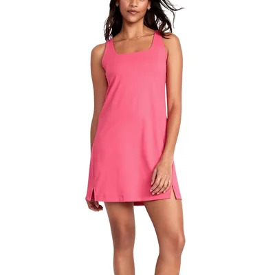 Vestido Old Navy PowerSoft Square Neck Athletic Rosa Mujer 8