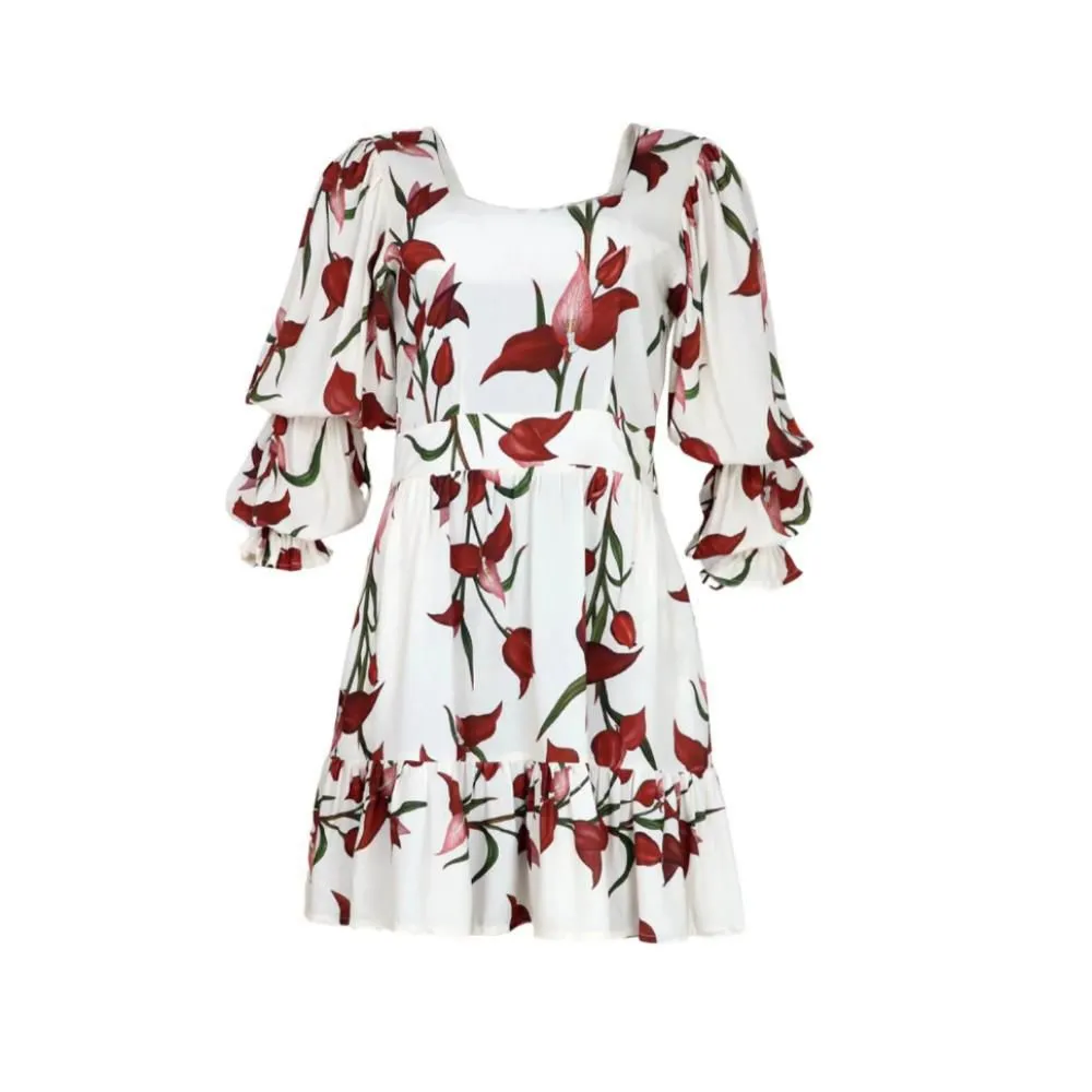 Vestido corto Cherry Blossom para Dama Color Beige