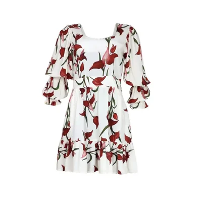 Vestido corto Cherry Blossom para Dama Color Beige