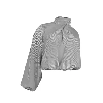 Blusa asimétrica Danna J&B para Dama color plateado